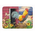 19 x 27 in. Rooster Barnyard Morning Machine Washable Memory Foam Mat