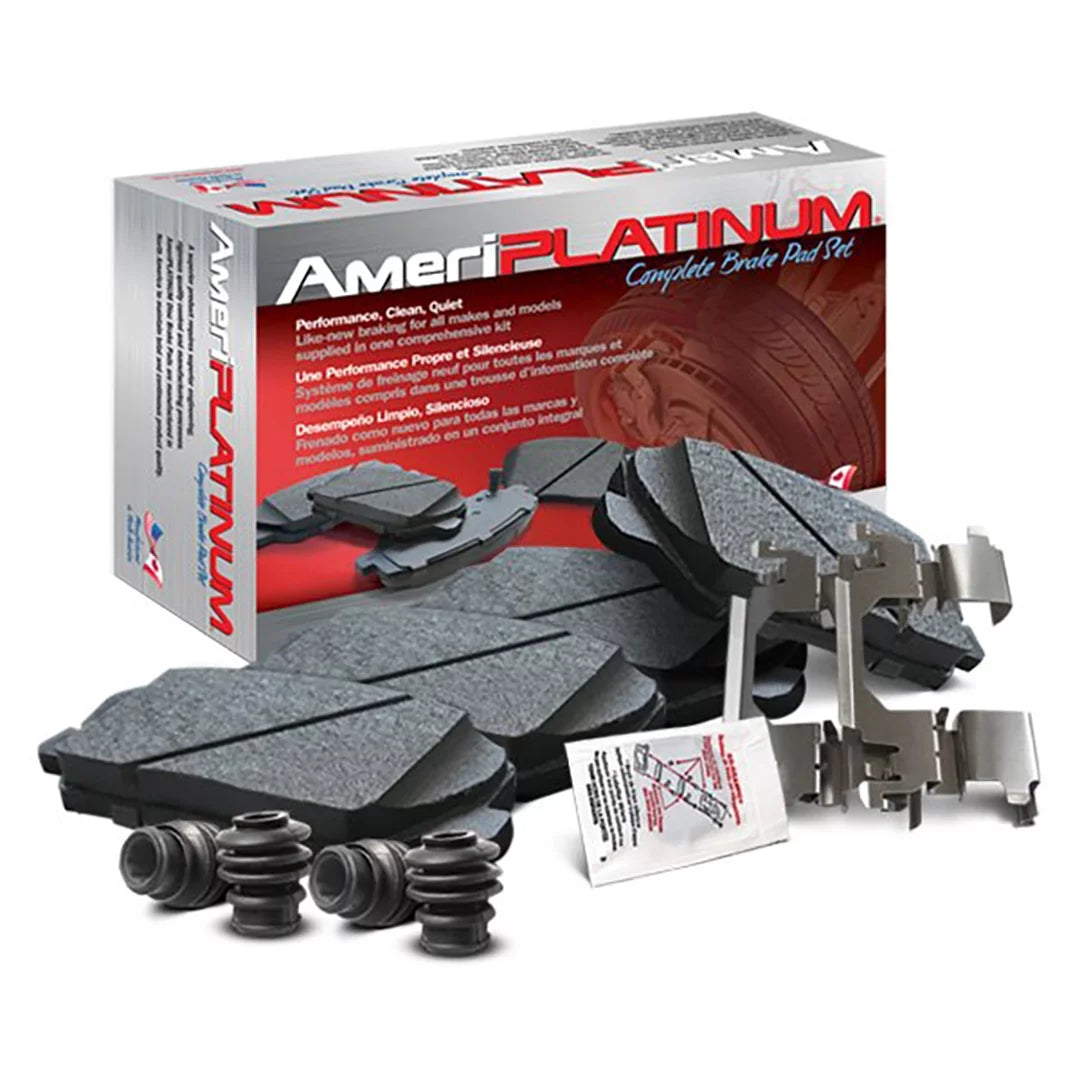 AmeriBRAKES Semi-Metallic Disc Brake Pads with included lubricant and hardware, AmeriPLATINUM PTM702B - For Ram 1500 Durango Ram 1500 Van Fits select: 2002-2003,2005 DODGE RAM 1500