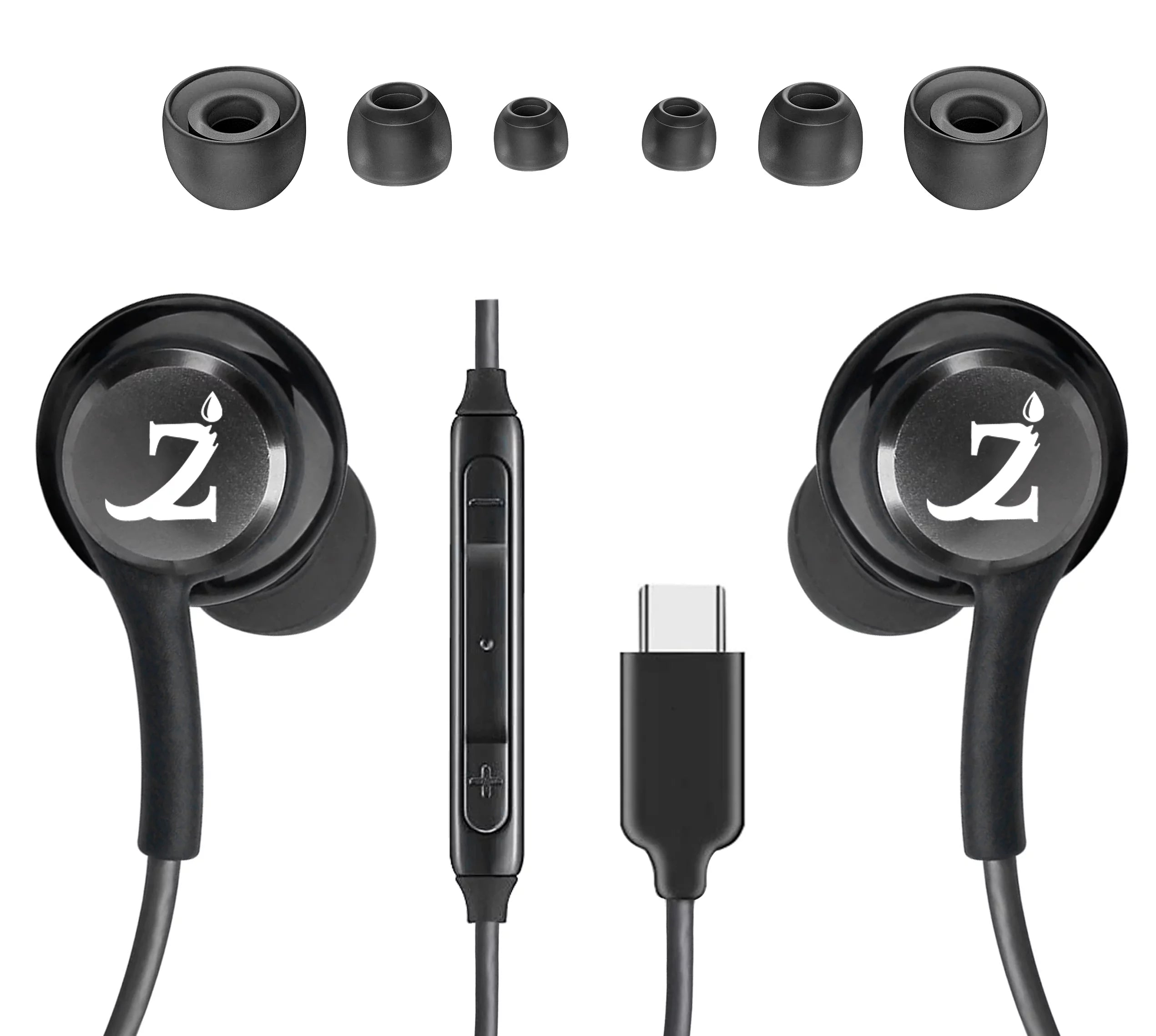 PRO Stereo HeadPhones Compatible with Samsung LG Google Apple iPads with Hands-Free Built-In Microphone Buttons + Crisp Digital Titanium Clear Audio! (USB-C / PD)