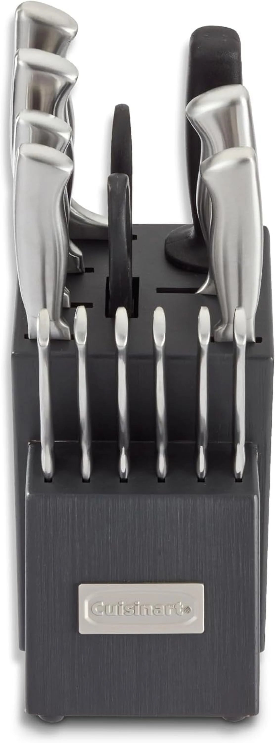 Cuisinart C77SS-15PKCG 15-Piece Stainless Steel Hollow Handle Block Set, Gray