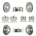 Transit Auto Front Rear Disc Brake Caliper Coated Rotors And Ceramic Pads Kit (10Pc) For Kia Forte5 2.0L KCG-102749N