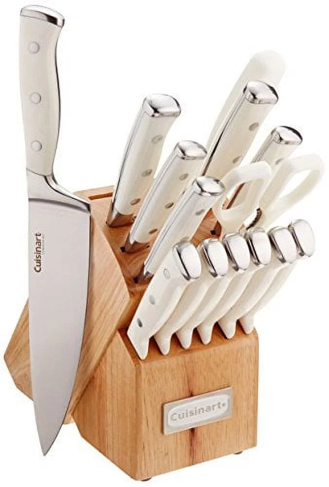 Cuisinart C77WTR-15P Classic Forged Triple Rivet, 15 Piece Set, White