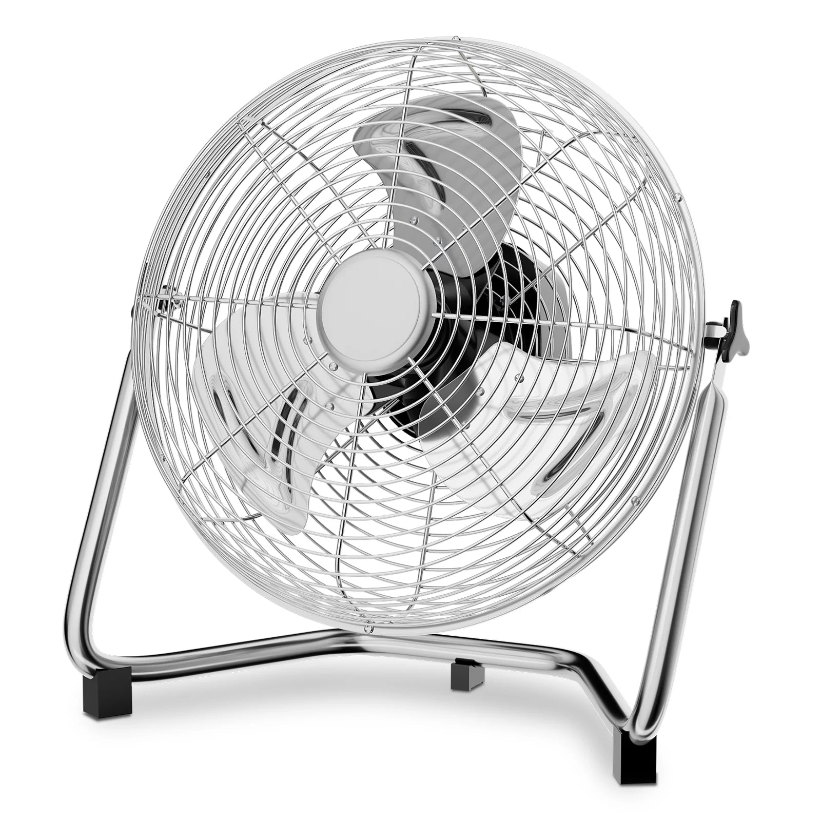 Magshion 12 Inch High Velocity Floor Fan, 3-Speed Quiet Heavy Duty Metal Floor Fan with 230-Degree Adjustable Tilt for Commercial Garage Greenhouse, Silver