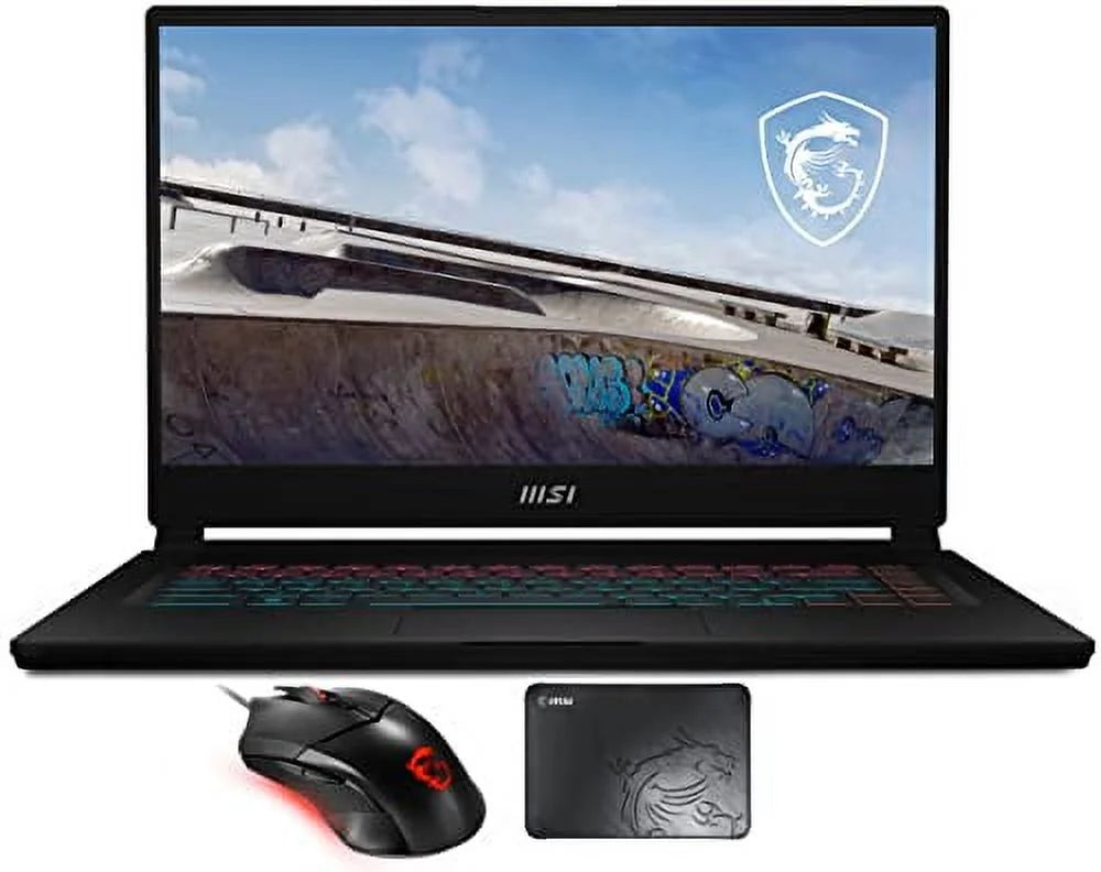 MSI Stealth 15M Gaming & Entertainment Laptop (Intel i7-1260P 12-Core, 64GB RAM, 512GB PCIe SSD, RTX 3060, 15.6 144Hz Full HD (1920x1080), WiFi, Win 11 Pro) with Clutch GM08, Pad