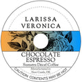 Larissa Veronica Chocolate Espresso Sumatra Decaf Coffee (Single Serve K-Cup Pods), (Chocolate Espresso, Whole Coffee Beans, 12 pods, 2-Pack, Zin: 577438)