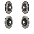 Front Rear Coated Drilled Slotted Disc Brake Rotors Kit For Dodge Grand Caravan Journey Chrysler Town & Country Ram C/V Volkswagen Routan KD-100257