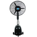 PreAsion Industrial Spray Electric Fan 26inch Misting Fan Humidifier Cool Fan Floor Type Black