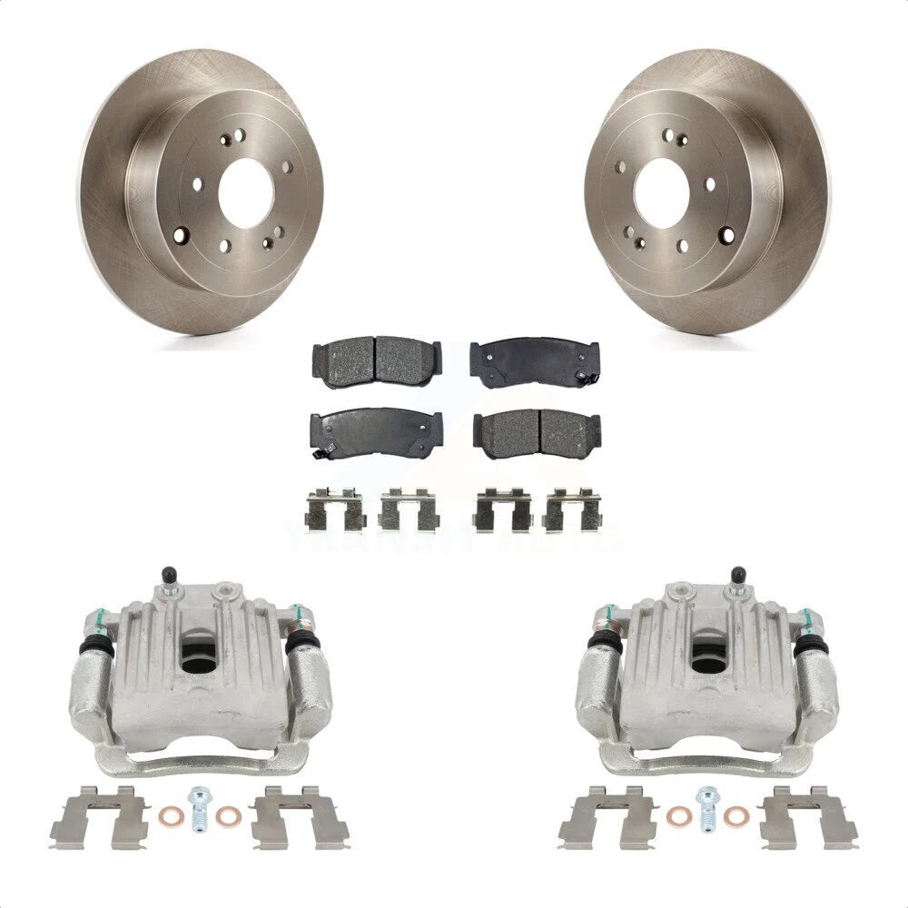 Transit Auto Rear Disc Brake Caliper Rotors And Semi-Metallic Pads Kit For 2007-2009 Hyundai Santa Fe KC8-100571P
