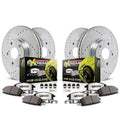 Power Stop Front and Rear Z26 Street Warrior Brake Kit K2745-26 Fits 2005 Honda Accord
