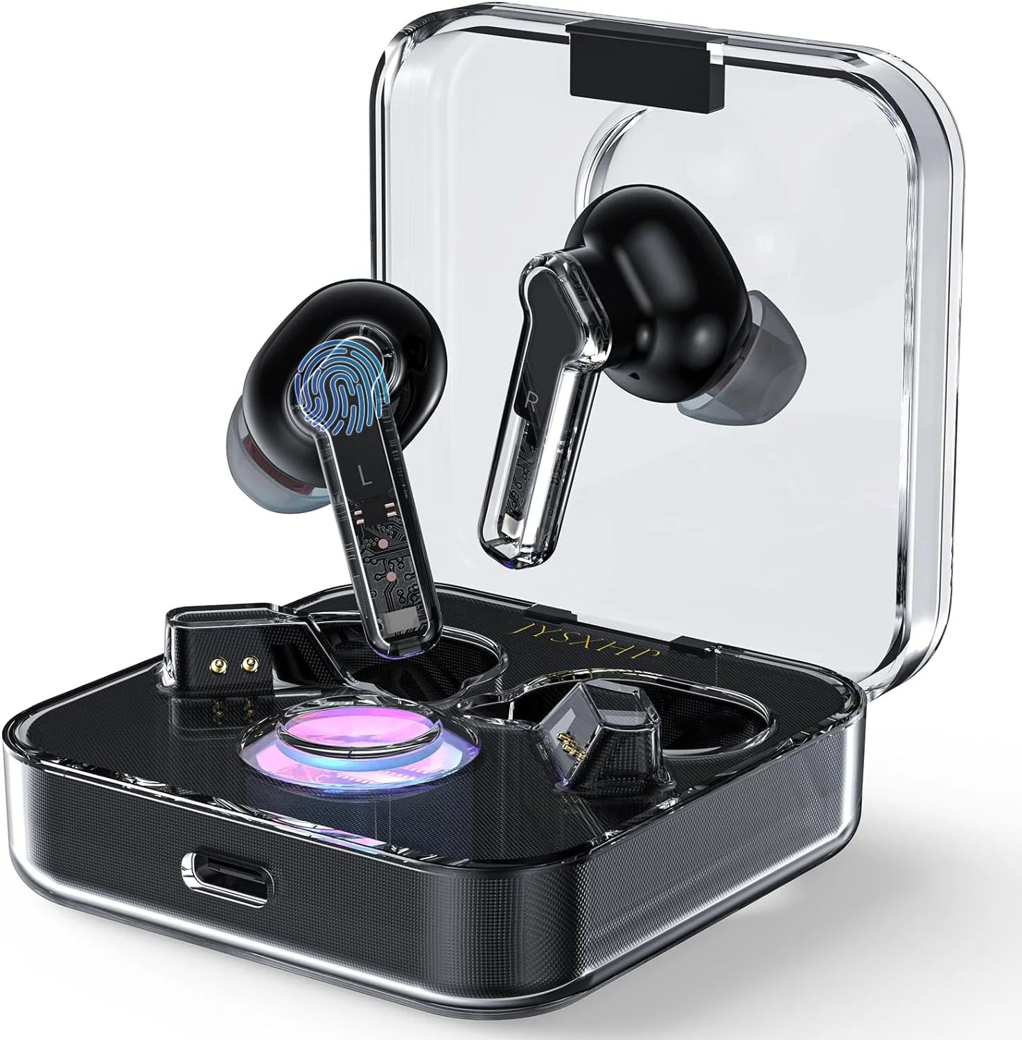 Earbuds Bluetooth 5.3 Headphones Touch Control IPX4 Waterproof in-Ear Earphones with RGB