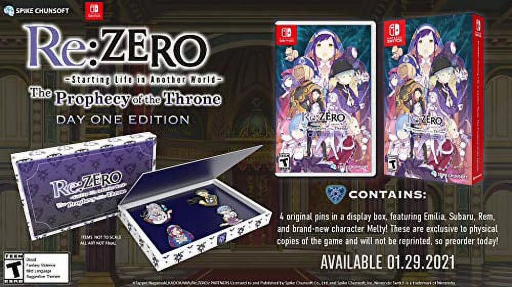 Re:ZERO ¨C The Prophecy of the Throne Day One Edition ¨C Nintendo Switch