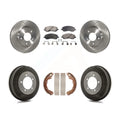 Transit Auto - Front Rear Disc Brake Rotors Ceramic Pads And Drum Kit For Chrysler Sebring Mitsubishi Dodge Stratus Eclipse Galant K8T-103654