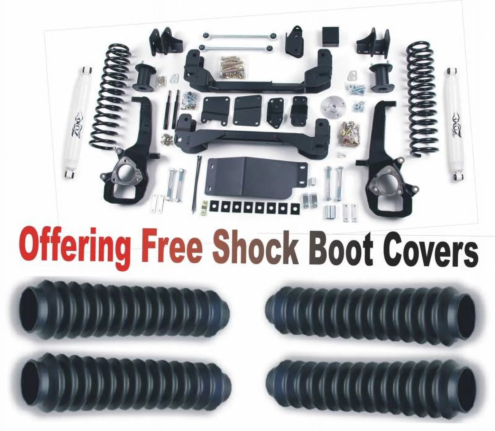 ZoneOffRoad 2009-2011 Fits Dodge Ram 1500 6 Suspension System With Free Boot Protectors D15N/ZONU3100X4