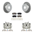 Transit Auto Rear Disc Brake Caliper Coated Rotors And Semi-Metallic Pads Kit For 2006-2007 Hyundai Accent Kia Rio Rio5 KCG-100190S