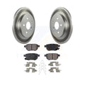 Transit Auto - Rear Coated Disc Brake Rotors And Semi-Metallic Pads Kit For Toyota Corolla Prius Matrix Prime Pontiac Vibe Lexus CT200h Plug-In KGF-101227