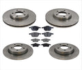 Fits For 04-13 Mazda 3 2.3L 2.5L Only Front & Rear Brake Rotors & Ceramic Pads