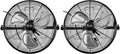 Simple Deluxe 20 inch Industrial Wall Mount Fan, 3 Speed Commercial Ventilation Metal Fan - High Velocity