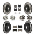 Transit Auto - Front Rear Hub Bearings Assembly Coated Disc Brake Rotors And Ceramic Pads Kit (10Pc) For 2019 Toyota 86 TRD Special Edition Without Brembo Brakes KBB-119921