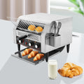 Miumaeov 7-Speed Commercial Conveyor Toaster 450 Slices/Hour Stainless Steel Industrial Toasters Conveyor Belt Toasters with Bread Clip for Restaurant Bakery