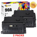 Toner Bank 2-Pack Compatible Toner for HP CE390A 90A LaserJet Enterprise 600 M602 M601 M4555 M602dn M602n M602x M603dn M603n M4555f M4555h Printer (Black)