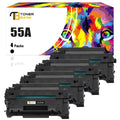 Toner Bank 4-Pack Compatible Toner for HP CE255A 55A LaserJet Enterprise P3015D LaserJet Pro 500 MFP M521dn (Black)