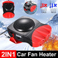 JahyShow Portable Car Heater - 2 in 1 Heating/Cooling Fan with Adjustable Thermostat (Red)