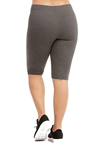 Womens Knee Length Bike Shorts - Plus Size