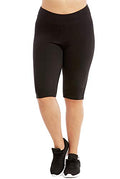 Womens Knee Length Bike Shorts - Plus Size