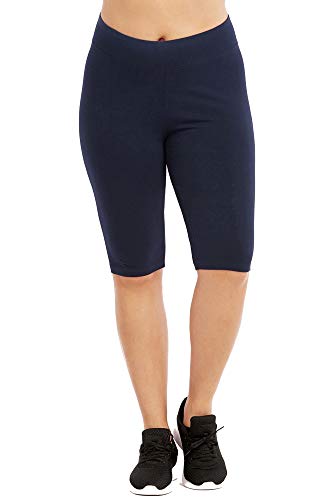 Womens Knee Length Bike Shorts - Plus Size