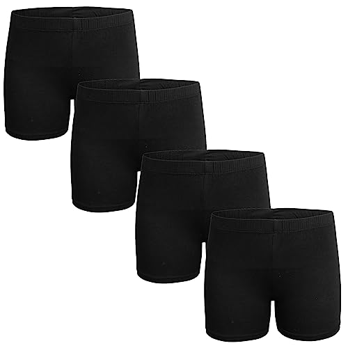 Girls Cotton Cartwheel Shorts - 4 Pack