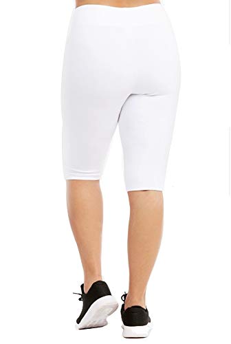 Womens Knee Length Bike Shorts - Plus Size