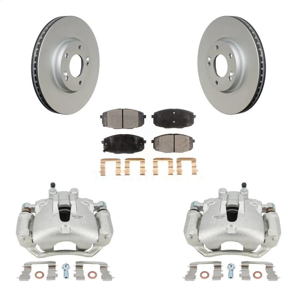 Transit Auto Front Disc Brake Caliper Coated Rotors And Ceramic Pads Kit For Kia Forte5 2.0L KCG-100549T