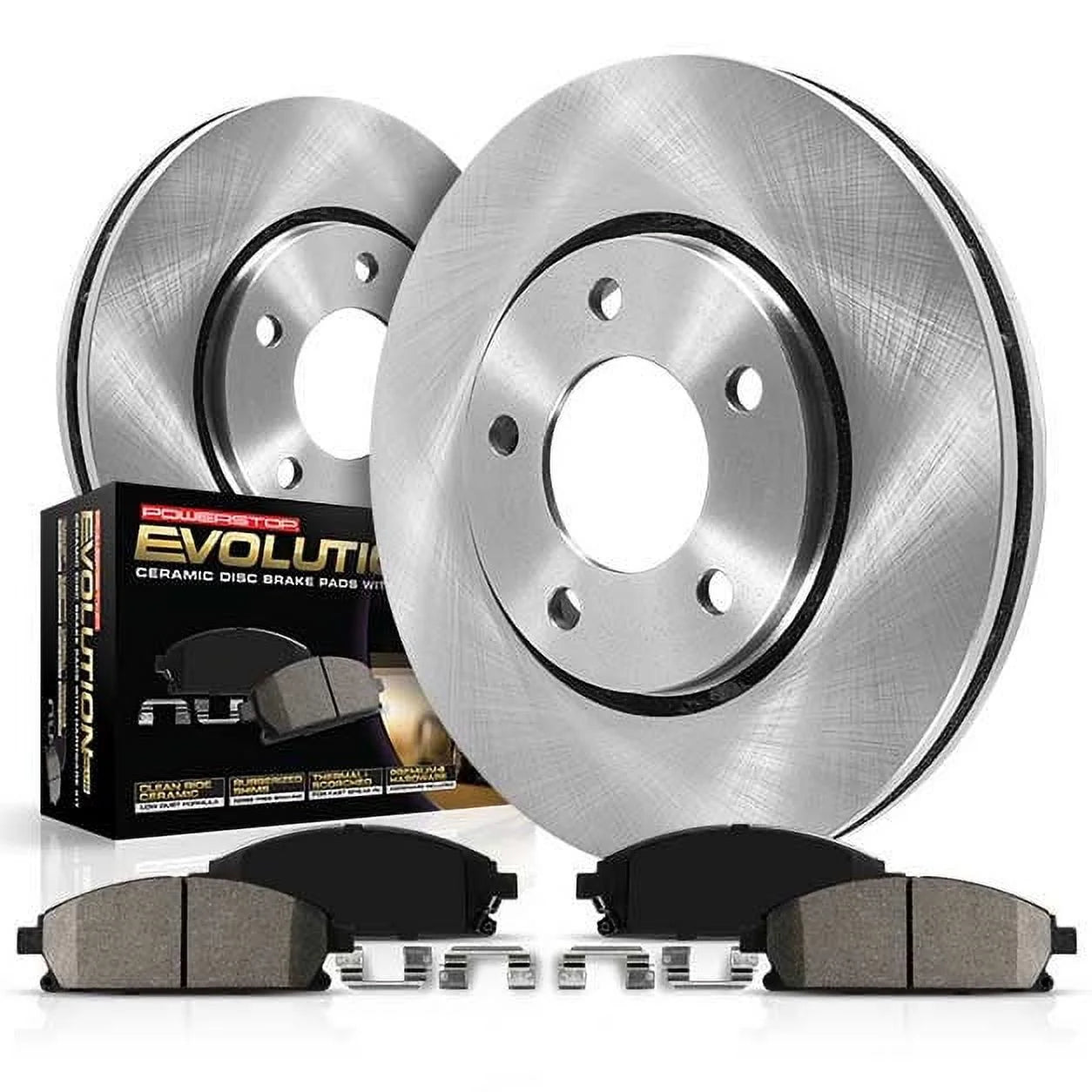 Power Stop Rear Stock Replacement Brake Pad and Rotor Kit KOE2047