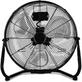 20 Inch 3-Speed High Velocity Heavy Duty Metal Industrial Floor Fans Quiet for Home, Commercial, Residential, and Greenhouse Use, Outdoor/Indoor, Black, 20