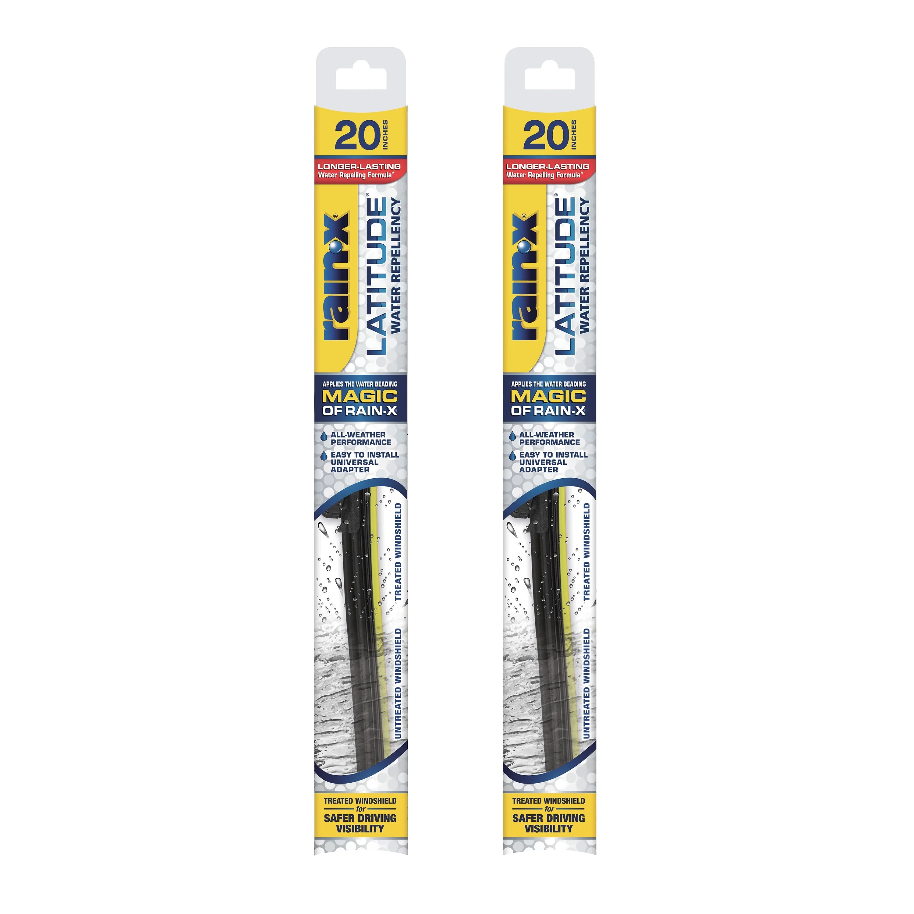 Rain-X 810166 Latitude Water Repellency Wiper Blade, 20 - 2 Pack