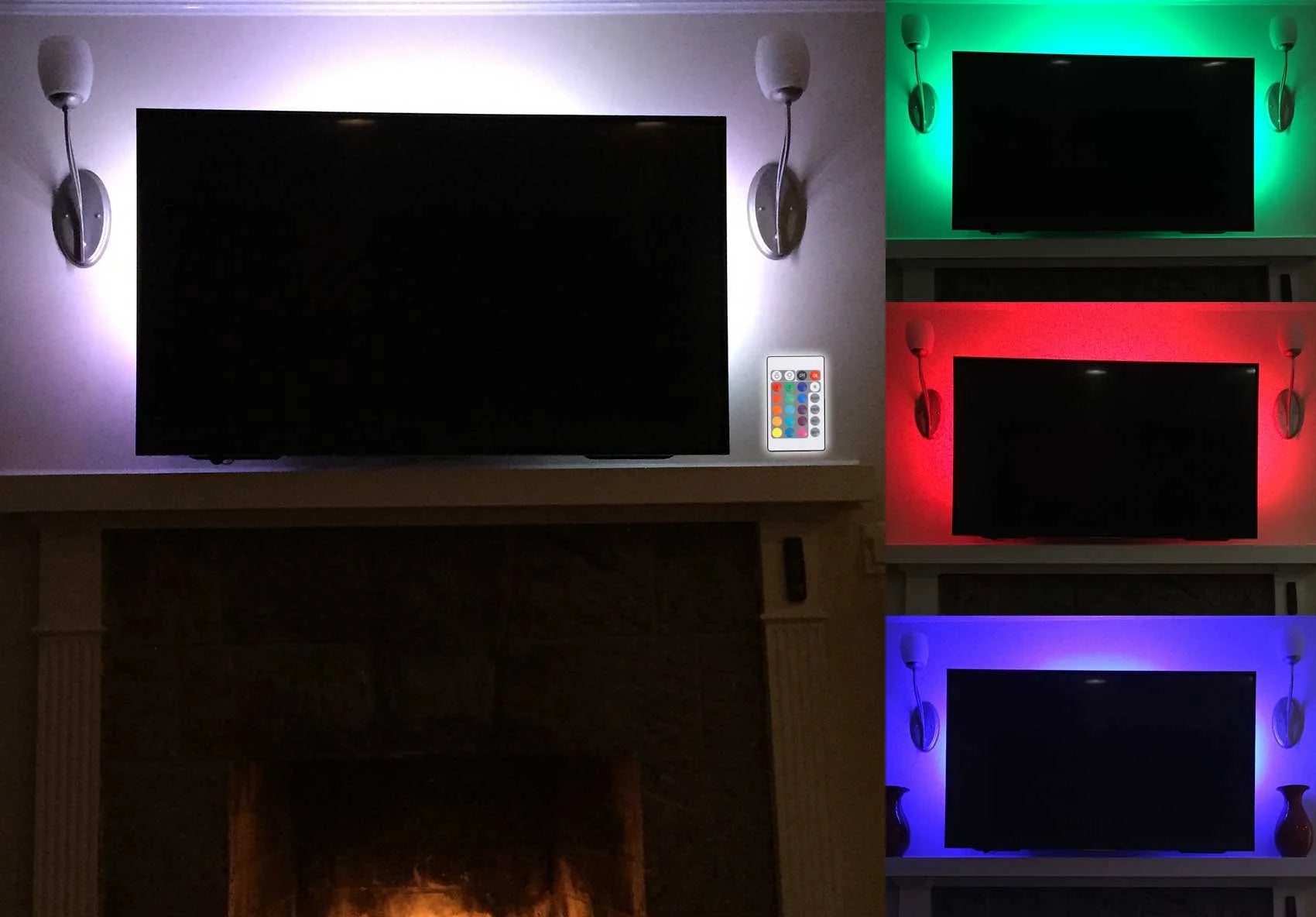NYC Acoustics USB RGB LED Light Strip to Backlight Your TV / Monitor + Remote