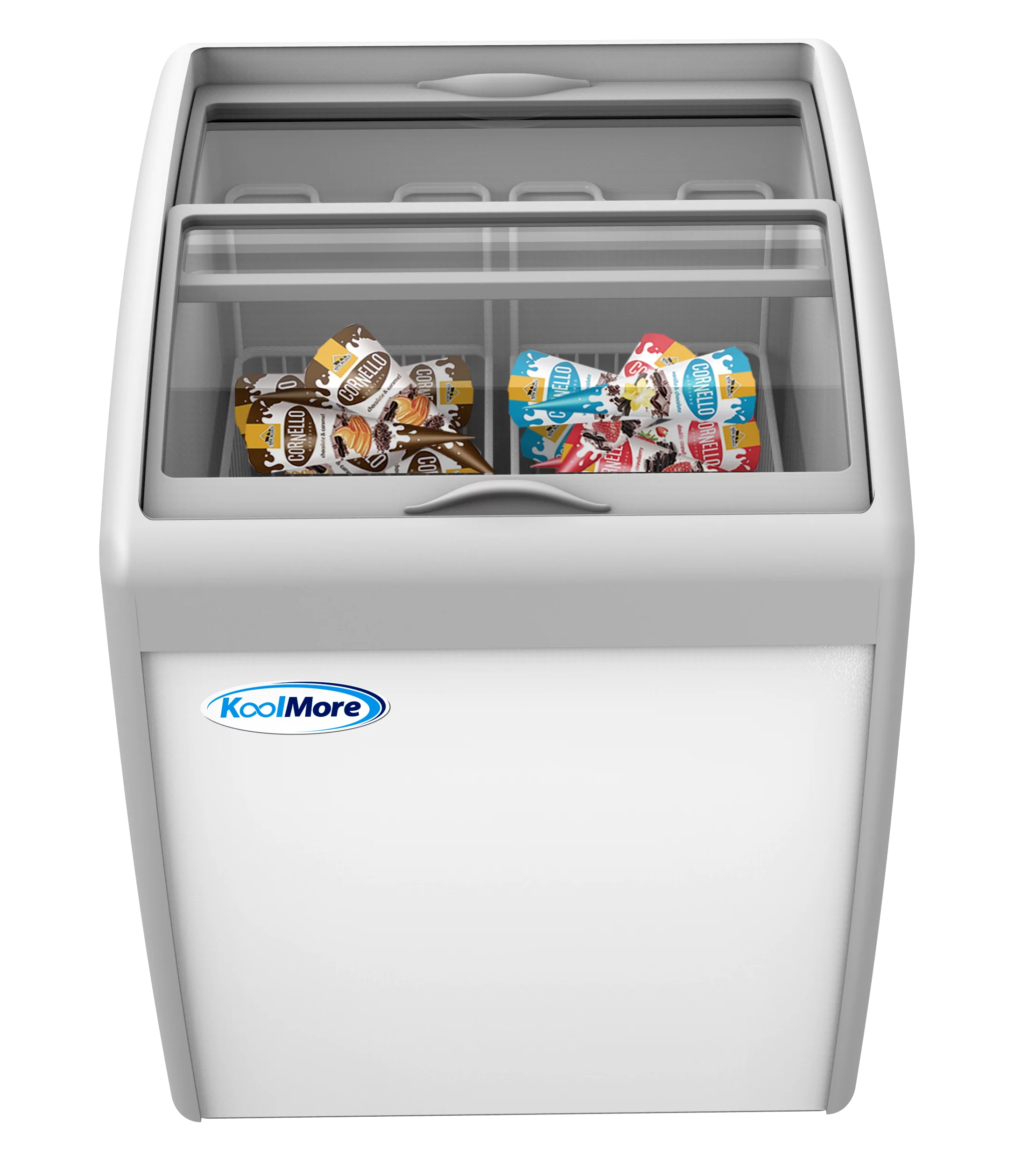 KoolMore 26 in. Display Ice Cream Freezer - 5.7 Cu. ft.