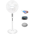 Technical Pro Smart Oscillating Pedestal Fan, 3 Speed Portable 16 Inch WIFI Enabled Standing Fan with Adjustable Height,
