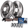 Detroit Axle - Front Disc Brake Rotors Brake Pads Wheel Lug Nuts Replacement for 2006-2008 Dodge Ram 1500