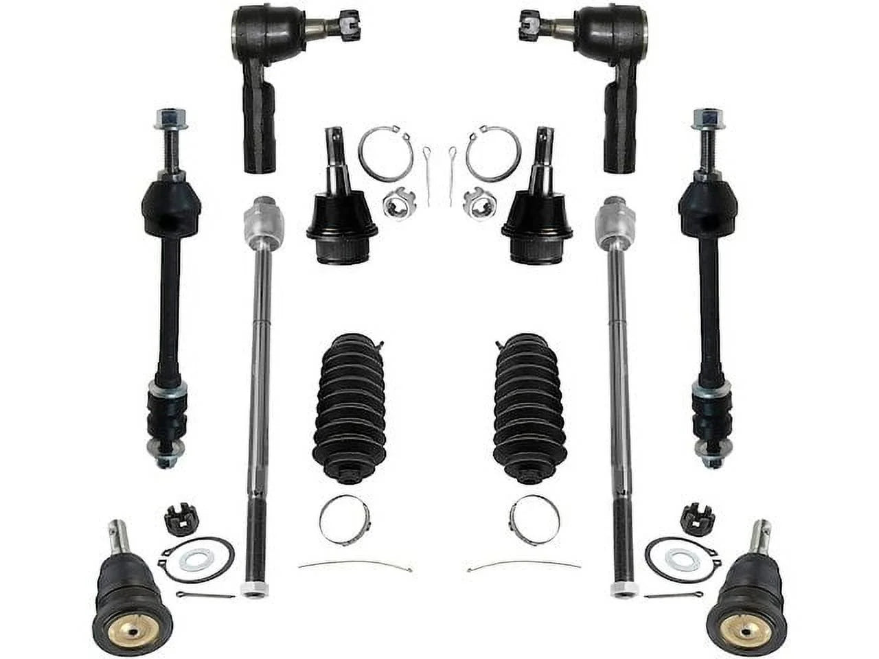 Front Ball Joint Sway Bar Link Tie Rod End Kit - Compatible with 2006 - 2008 Dodge Ram 1500 2007