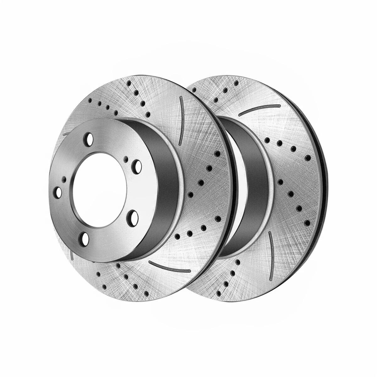 Teledu Front Drilled Slotted Brake Rotors Pair 2 For Toyota 2005-2015 Tacoma 4.0L