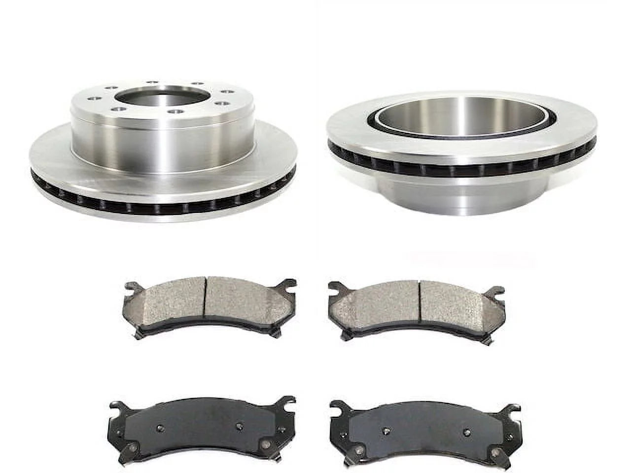 Rear Brake Pad and Rotor Kit - Compatible with 1999 - 2004 Chevy Silverado 2500 2000 2001 2002 2003