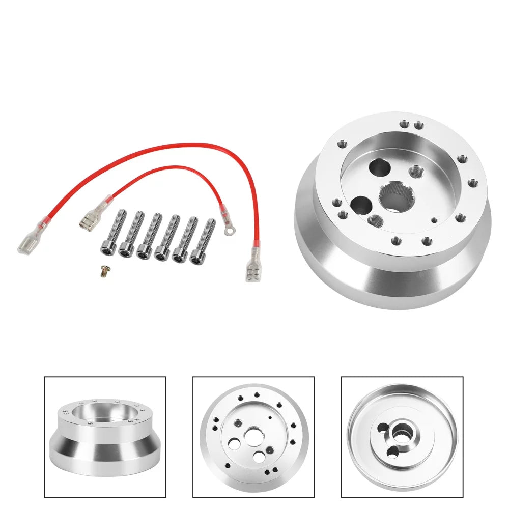 5 & 6 Hole Steering Wheel Polished Short Hub Adapter Kit NEW For Ididit GM Chevy
