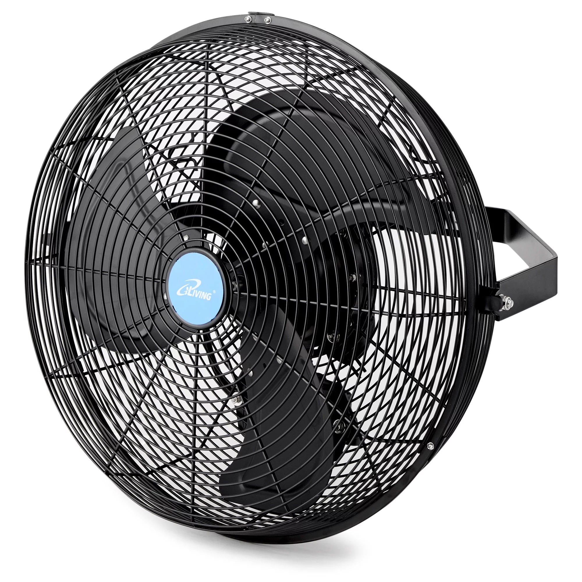 iLiving ILG8E18-15 18 Inch Wall Mounted Adjustable Outdoor Waterproof Fan, Black