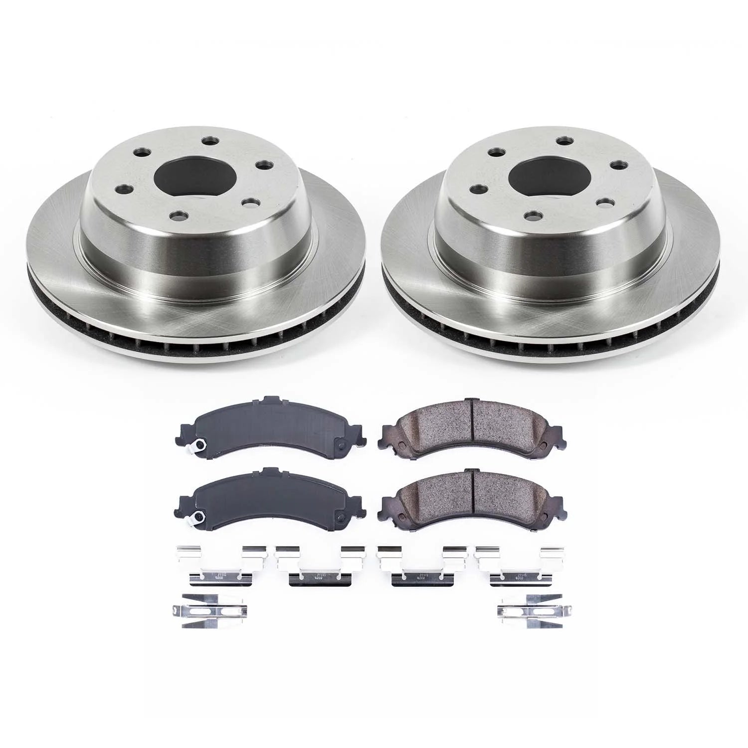 Ultimate Brakes Rear Semi-Metallic Brake Pad and Rotor Kit with Hardware WM80750 for Cadillac; Chevrolet; GMC