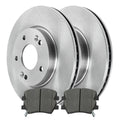 AutoShack Front Brake Rotors and Ceramic Pads Kit Driver and Passenger Side Replacement for Kia Forte5 Forte Koup Hyundai Elantra Coupe 2011-2016 Elantra 2012-2016 Veloster 2013-2016 Elantra GT FWD
