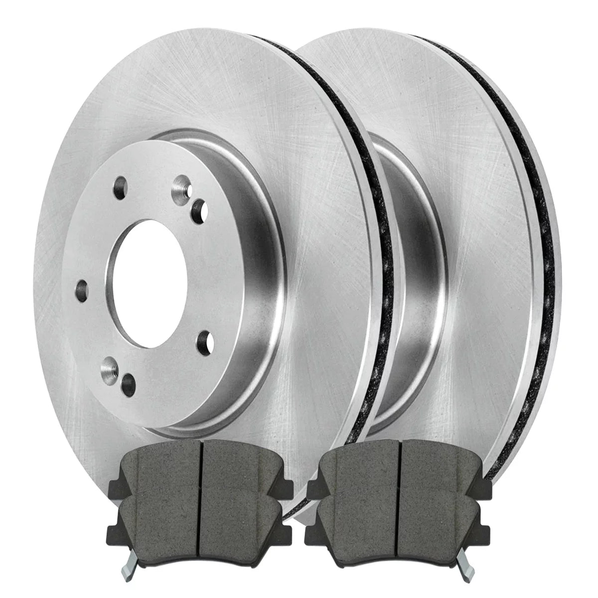 AutoShack Front Brake Rotors and Ceramic Pads Kit Driver and Passenger Side Replacement for Kia Forte5 Forte Koup Hyundai Elantra Coupe 2011-2016 Elantra 2012-2016 Veloster 2013-2016 Elantra GT FWD