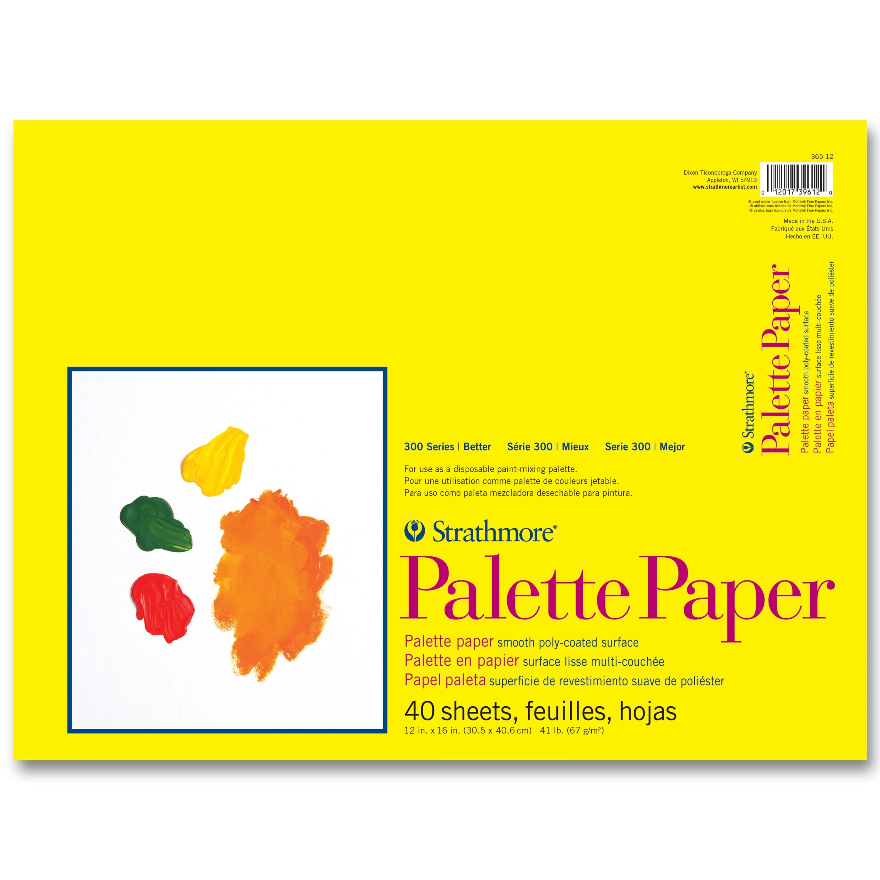 Strathmore Palette Paper Pad 12X16-40 Sheets
