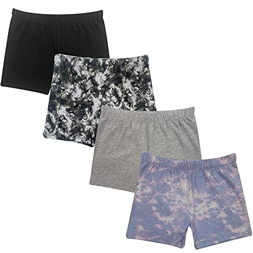 Girls Cotton Cartwheel Shorts - 4 Pack