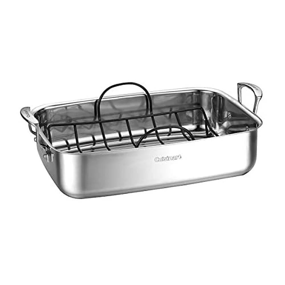 Cuisinart 7117-15NSR 15 Stainless Steel Roaster w/Non-Stick Rack Chef's-Classic-Stainless-Cookware-Collection, Inch